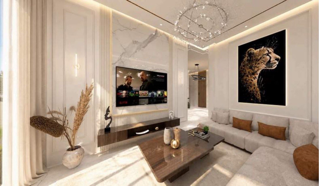 Salon aux tons chauds